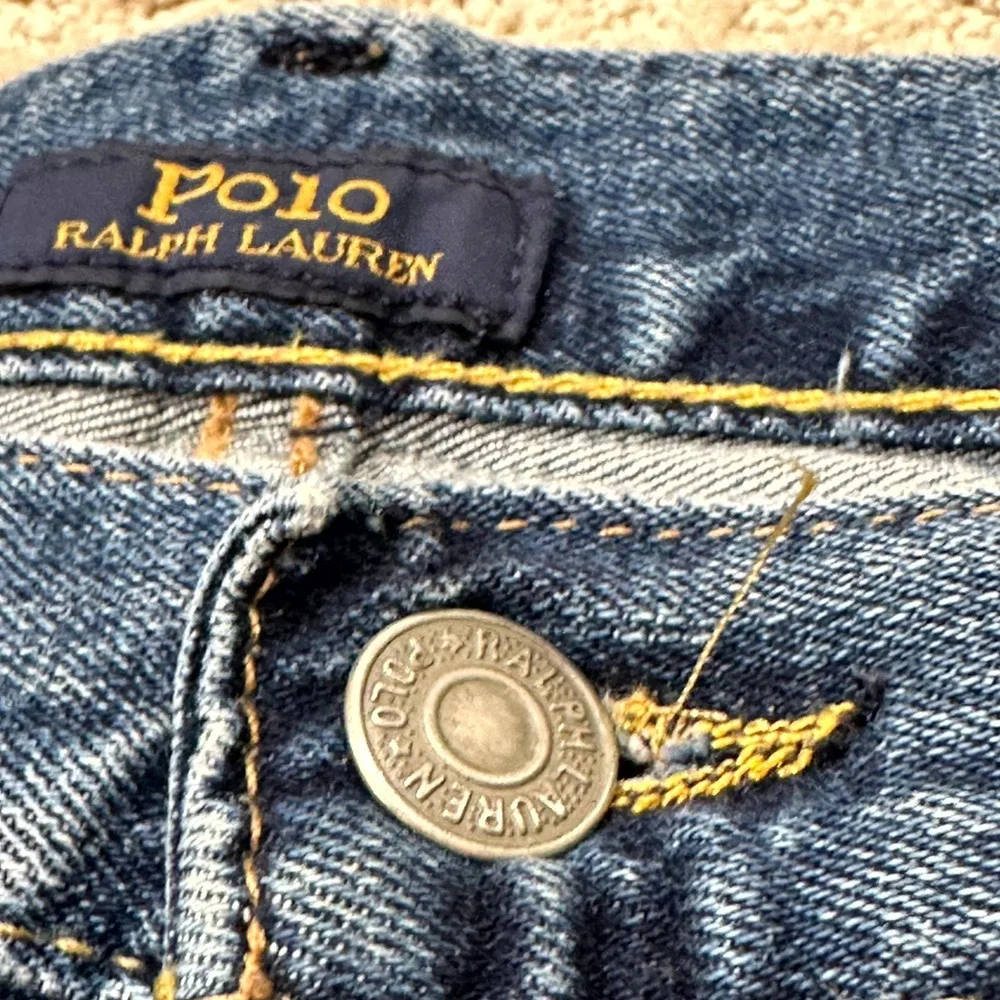 Polo Ralph Lauren Classic Fit Jeans Mens 33x30 Blue Denim Straight Leg Distress